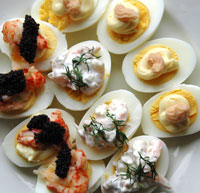 Olika ägghalvor