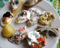 Blandat från     påskbuffén