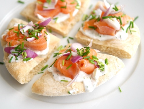 Snittar med lax Snittar med lax