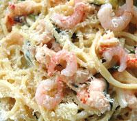Spagetti pasta frutti di mare med skaldjur
