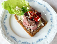 Smörrebröd med rostbiff