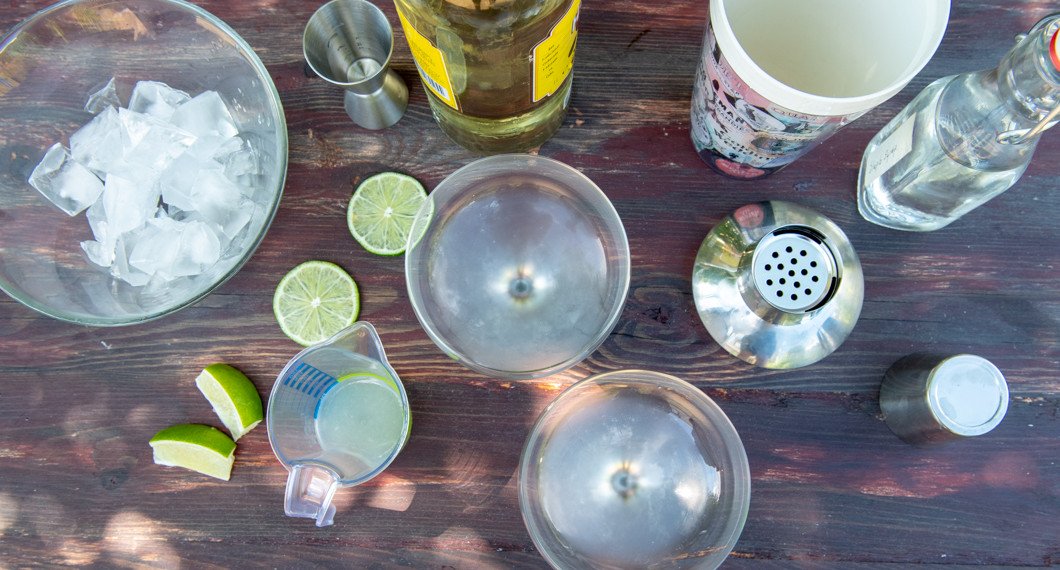Ingredienser till en Daiquiri 