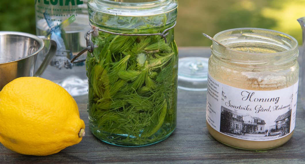 Tillsätt lite honung samt färskpressad citron. Sätt på lock. 