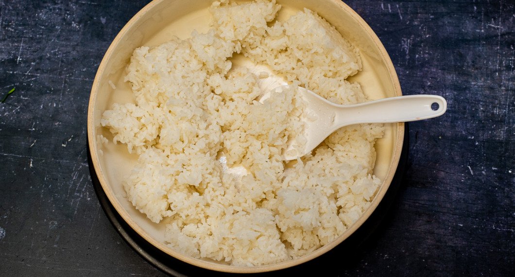 Japanskt ris kan även serveras som vanlig ris. 