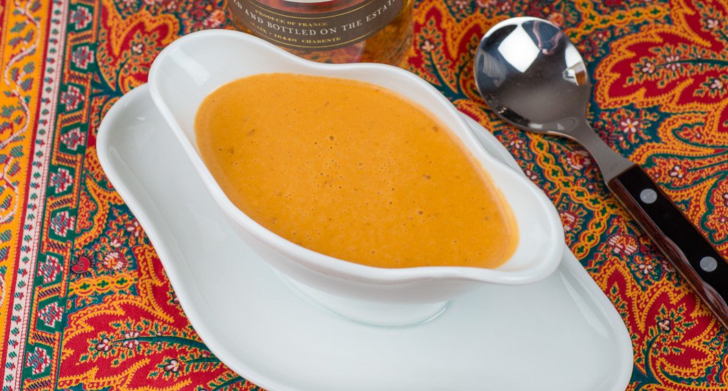 Konjakssåsen serverad à part - vid sidan - till oxfilén. 