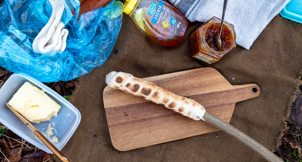 Pinnbrödet med förslag på tillbehör