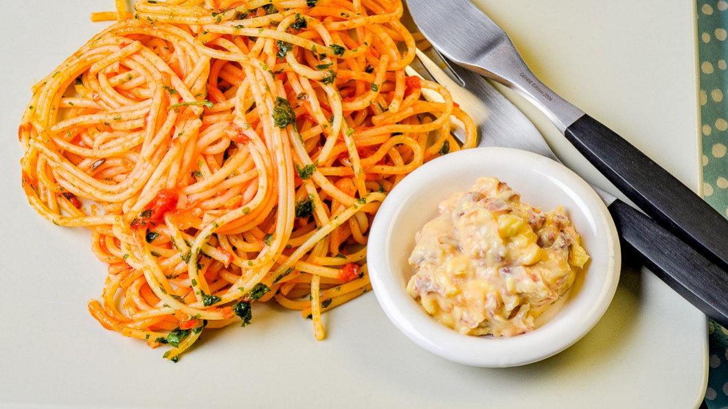 Pasta Arrabbiata med sardellsmör