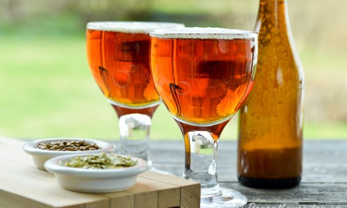Hembryggd öl typ IPA - en fyllig, besk och smakrik öl. 