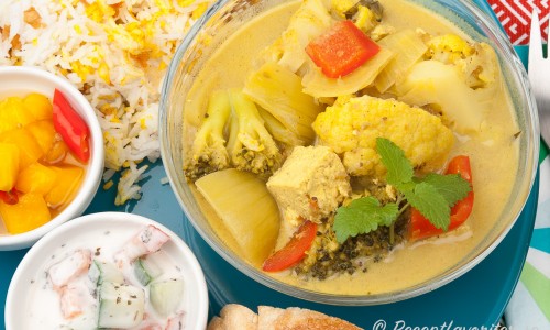 Vegansk currygryta med hemgjord curry