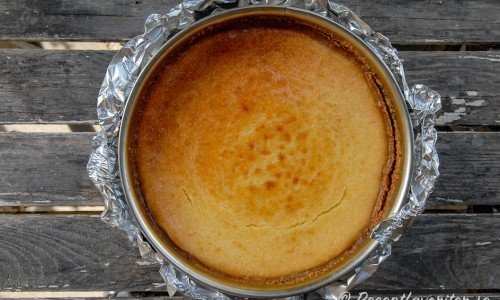 Cheesecaken bakad i form