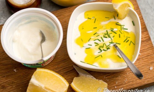 Recept med citron som citrondressing.