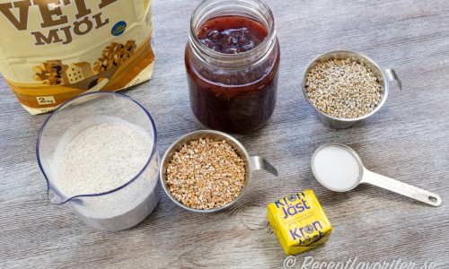 Ingredienser till grytbrödet