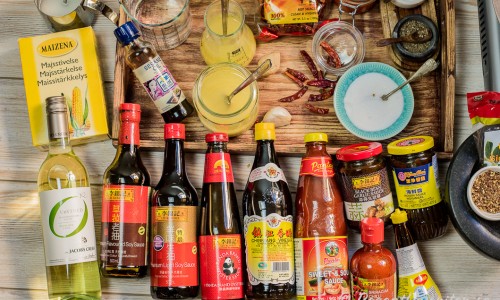 Lite ingredienser som kan användas när man wokar