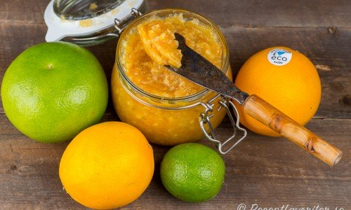Marmelad med apelsin, pomelo och lime