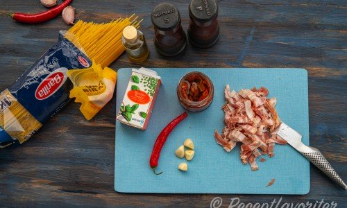 Ingredienser till pastan