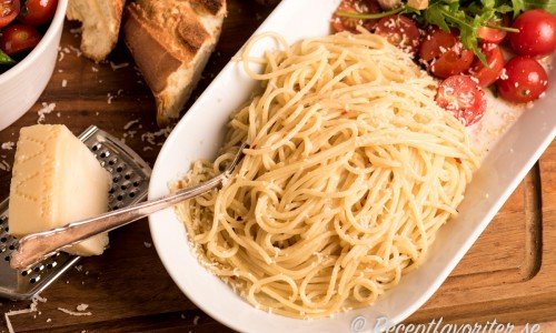 Spagetti med vitlök