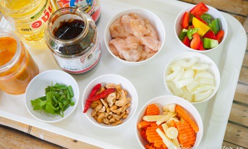 Ingredienser till thaikycklingen