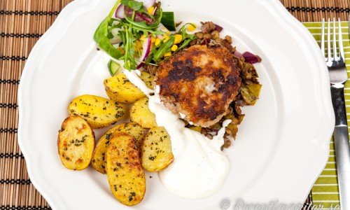 Gott med valfria tillbehör - ett förslag är med rostad potatis och limesås. 