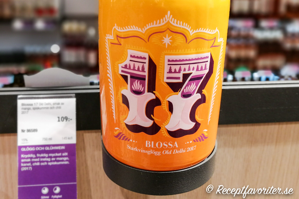 Blossa glögg årets smak 2017 Old Dehli Blossa 2017