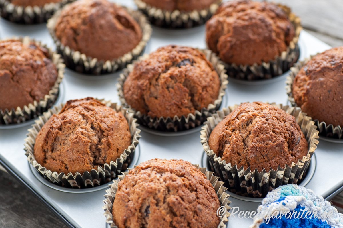 Chokladmuffins i panna Chokladmuffins i panna