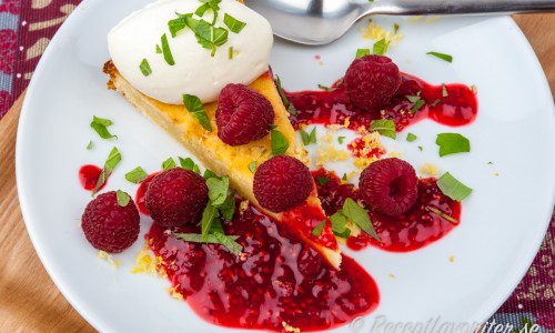 Citronkladdkaka serverad till fest
