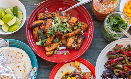 Fajitas med tempeh samt förslag på tillbehör
